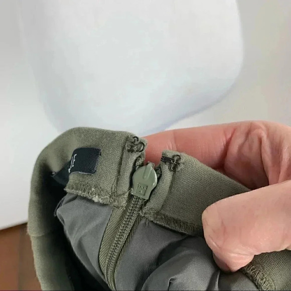 Carlisle womens skirt size 6 army green studded zippered pencil - Picture 8 of 12